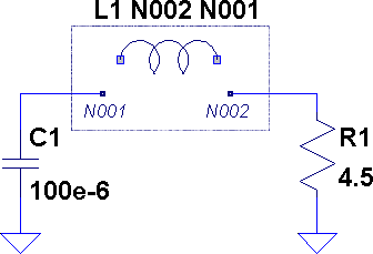 Nonlinear coil circuit LTSpice
