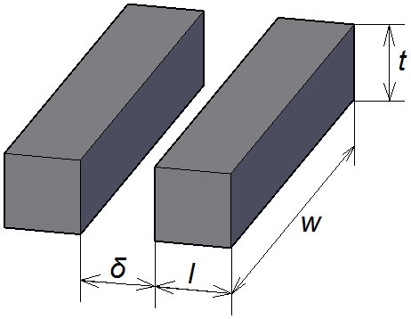 brick shaped permanent magnets model