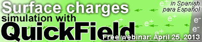 Surface charges simulation with QuickField