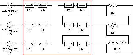three phase transformer circuit