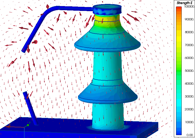 Arcing horns bushing insulator