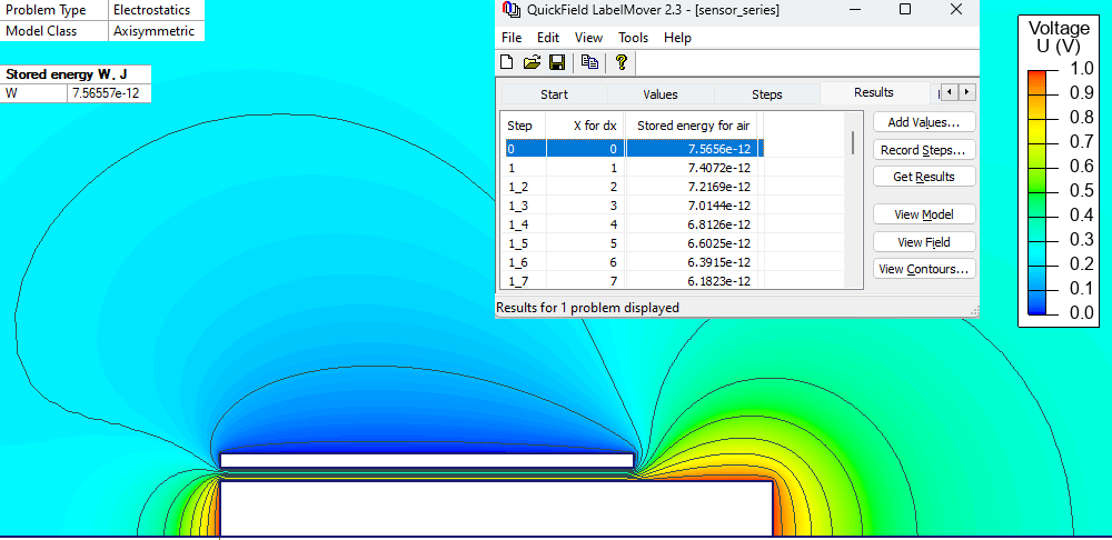 Capacitive displacement sensor