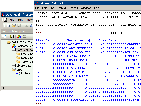Relay dynamics simulation using Python and QuickField Object Model