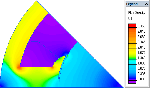DC motor air gap simulation