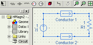QuickField 5.3 electric circuit editor