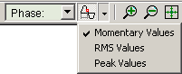 Momentary/RMS/Peak switch