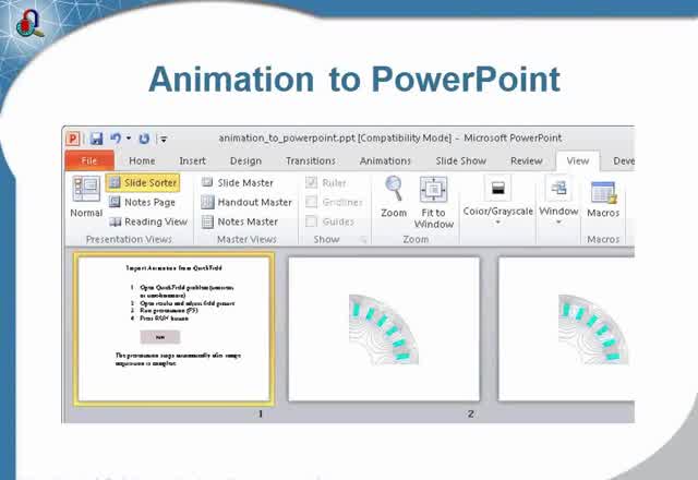 Animation to PowerPoint --QuickField FEA Software