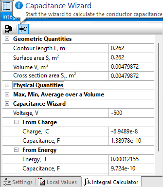 Capacitance Wizard. Side panels.