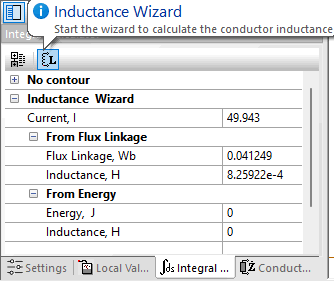 Inductance Wizard. Side panels.
