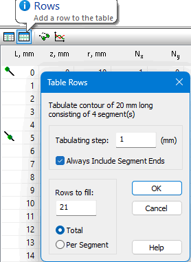 Table Rows