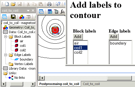 Add labels to contour