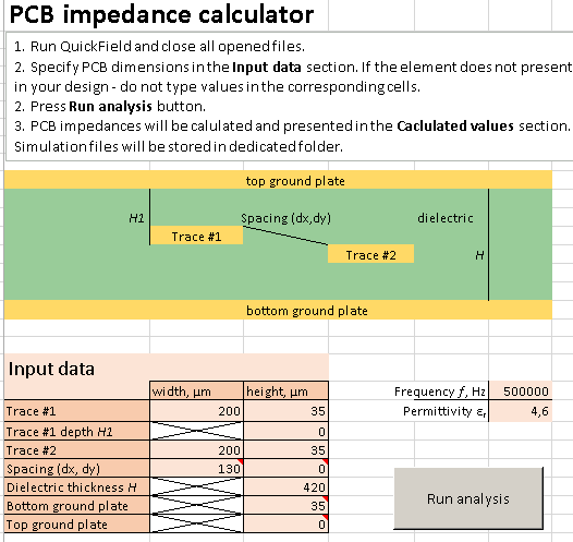PCB impedance calculator