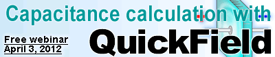 Capacitance calculation with QuickField