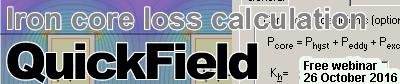 Iron core loss calculation with QuickField